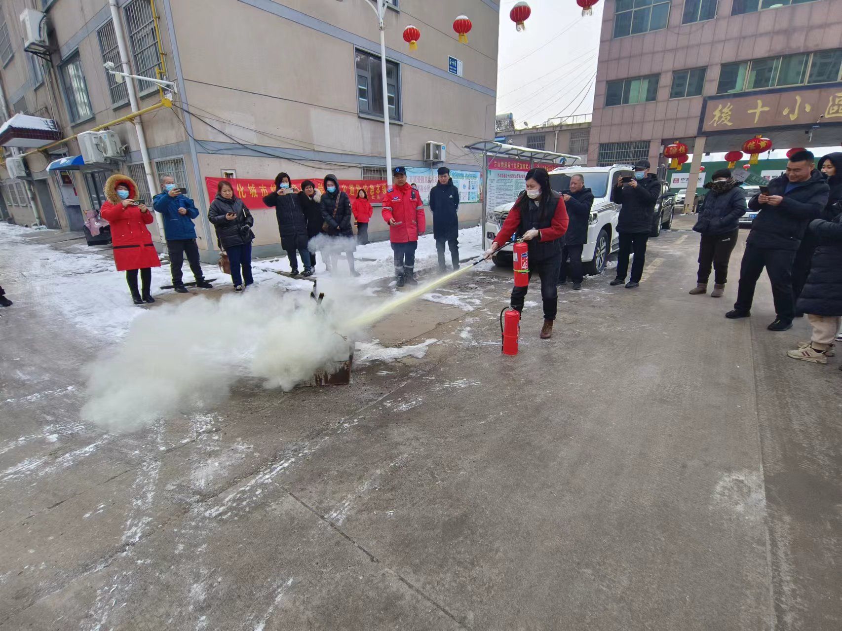 兰山街道后十社区开展2024年2月份消防培训活动